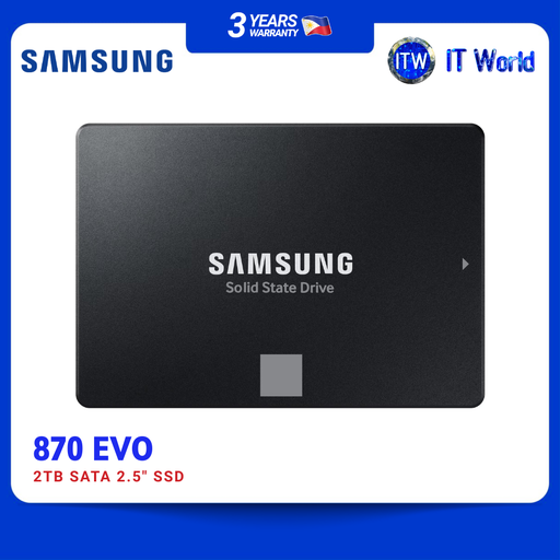 [MZ-77E2T0BW] SAMSUNG 870 EVO 2TB SATA 2.5 Internal SSD for Laptop & Desktop MZ-77E2T0BW