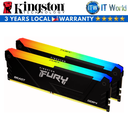 Kingston Fury Beast RGB Black 16GB (2 x 8GB) DDR4-3200 Desktop Memory (KF432C16BB2AK2/16)