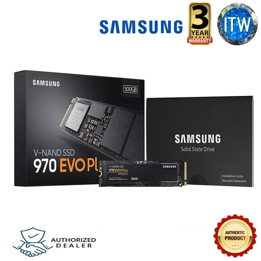 [MZ-V7S500BW] Samsung 970 EVO Plus SSD 500GB - M.2 NVMe Interface Internal Solid State Drive with V-NAND Technology (MZ-V7S500BW)