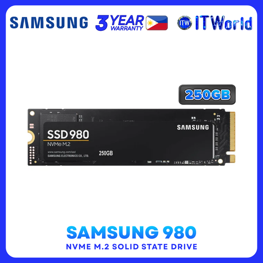 [MZ-V8V250BW] Samsung 980 - 250GB NVMe PCIe Gen3 M.2 Desktop / Laptop SSD MZ-V8V250BW