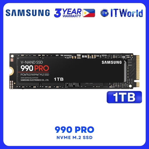 [MZ-V9P1T0BW] Samsung 990 PRO 1TB NVMe Gen4 M.2 SSD 7450MB/s WDS 2280 Desktop Laptop MZ-V9P1T0BW