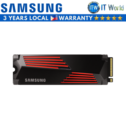 [MZ-V9P1T0CW] Samsung 990 Pro w/ Heatsink PCIe 4.0 NVMe Internal SSD - 1TB (MZ-V9P1T0CW)