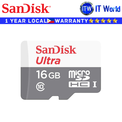 [SDSQUNS-016G-GN3MN] SanDisk SD Card Memory Card Ultra 16GB microSDHC Memory
