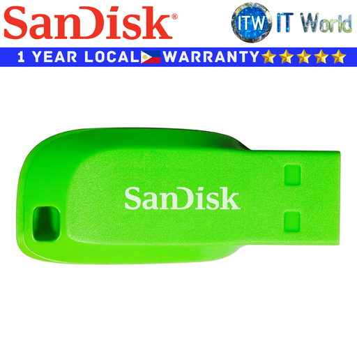 [SDCZ50C-032G-B35GE] SanDisk USB Flash Drive 32GB Cruzer Blade USB 2.0 Micro B (Green) (SDCZ50C-032G-B35GE)