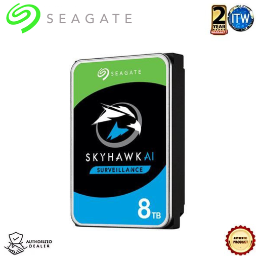 [ST8000VE001] Seagate Hard Drive HDD Skyhawk AI 8TB 3.5" SATA 6Gb/s 256MB 7200RPM Internal (ST8000VE001)