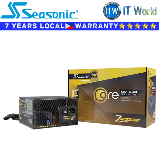 [SSR-550LM] Seasonic PSU 550W Power Supply Unit Core GM-550 80+ Gold ATX 12V Semi-Modular (SSR-550LM)