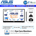 Asus ZenScreen Ink MB14AHD - 14", FHD (1920 x 1080) IPS, 10-point touch, Stylus Pen, USB Type-C, Micro HDMI, ergo kickstand, tripod socket, ASUS Flicker Free and Low Blue Light Portable Monitor