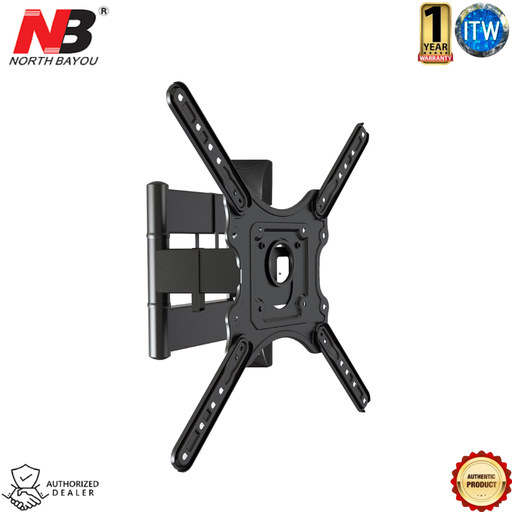 [P4] North Bayou NB P4 - for Flat Panel LED LCD TV Wall Mount, Full Motion 3 Swing Arms Monitor Holder