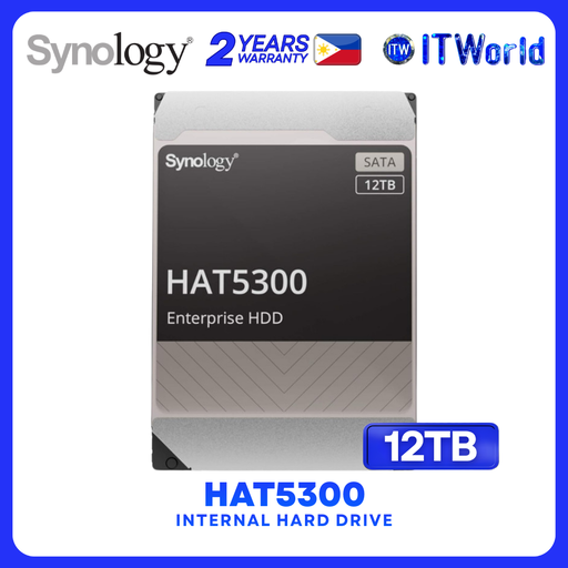 [HAT5300-12T] Synology HAT5300 Enterprise Series 3.5" SATA 6GB/s 7200RPM Internal HDD 12TB