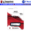 Kingston NV2 500GB - M.2 2280 NVMe PCIe Internal SSD Up to 2100 MB/s SSD (SNV2S/500G)