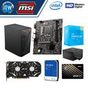 Intel® Pentium® Gold G7400, MSI Pro H610M-G DDR4, GeForce GTX 1050 Ti 4GT OCV1, MAG SHIELD M301, MAG A500DN, WD10EZEX, Spatium S270 240GB and 8gb 3200mhz Memory Bundle