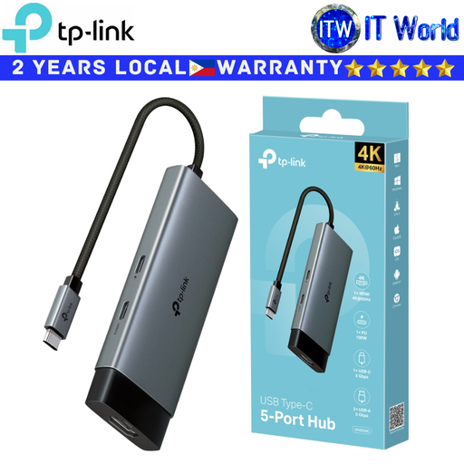 [UH5020C] TP-Link USB Hub UH5020C 5-in-1 Port Hub USB Type-C 5Gbps Data Transfer Expand Connections