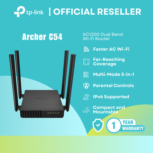 [Archer C54] TP-Link Archer C54 Router | AC1200 Dual Band / MU-MIMO / Parental Controls | itw