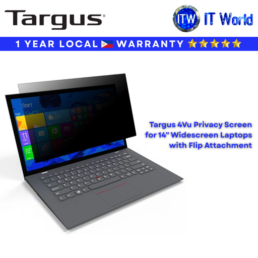 [ASF14W9USZ-80] Targus 4Vu 14" Privacy Screen - Widescreen Laptops with Flip Attachment (ASF14W9USZ-80)