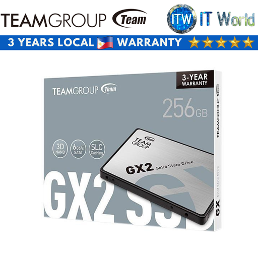 [T253X2256G0C101] TeamGroup GX2 2.5" 3D NAND SATA III 6Gb/s Internal SSD (256GB)
