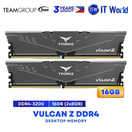 [TLZGD416G3200HC16CDC01] Teamgroup Vulcan Z DDR4 16GB (2x8GB) 3200Mhz Dual Kit Desktop Memory TLZGD416G3200HC16CDC01