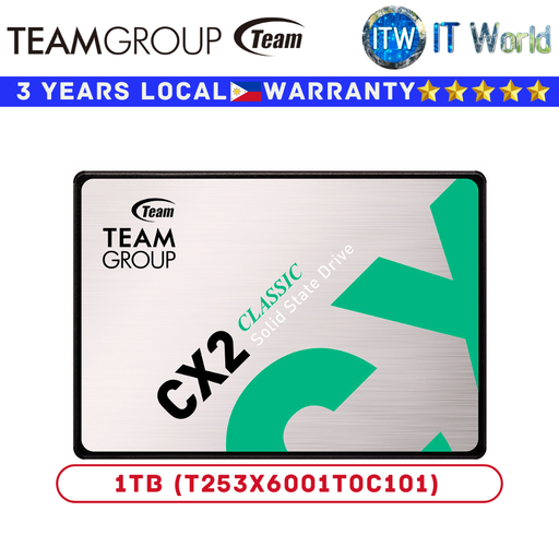 [T253X6001T0C101] Teamgroup 1TB SSD CX2 SATA III 6Gb/s Internal (T253X6001T0C101)