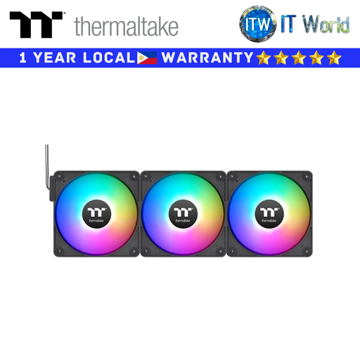 [CL-F181-PL12SW-A] Thermaltake PC Fan CT120 EX ARGB Sync PC Cooling Fan (3-Fan Pack) (Black CL-F181-PL12SW-A)