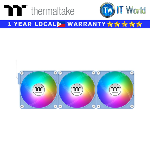 [CL-F196-PL12BU-A] Thermaltake PC Fan CT120 EX ARGB Sync PC Cooling Fan (3-Fan Pack)(Hydrangea Blue CL-F196-PL12BU-A)