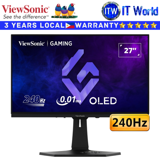 [XG272-2K-OLED] Viewsonic Monitor XG272-2K-OLED 27"(2560x1440 QHD) / 240Hz / OLED / 0.01ms MPRT