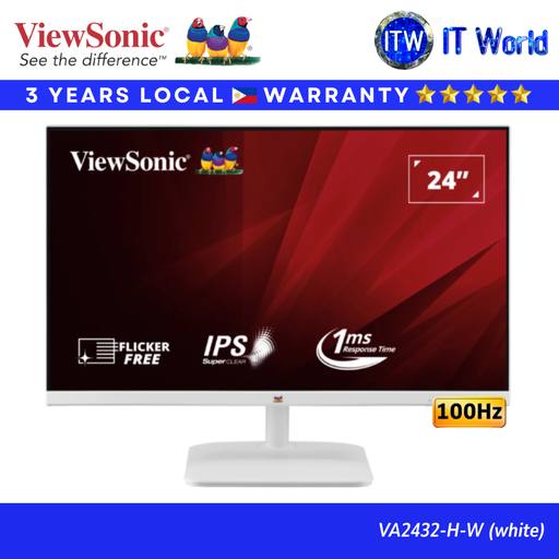 [VA2432-H-W (white)] Viewsonic Monitor VA2432-H-W 24" 100Hz / 1920x1080 FHD / IPS / 1ms MPRT 