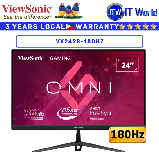 [VX2428-180Hz] Viewsonic Gaming Monitor VX2428 24" 1920x1080 FHD / 180Hz / IPS / 0.5ms MPRT