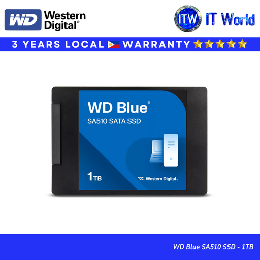 [WDS100T3B0A] Western Digital WD Blue 1TB 2.5" SATA III Internal SSD for Laptop & Desktop WDS100T3B0A itw