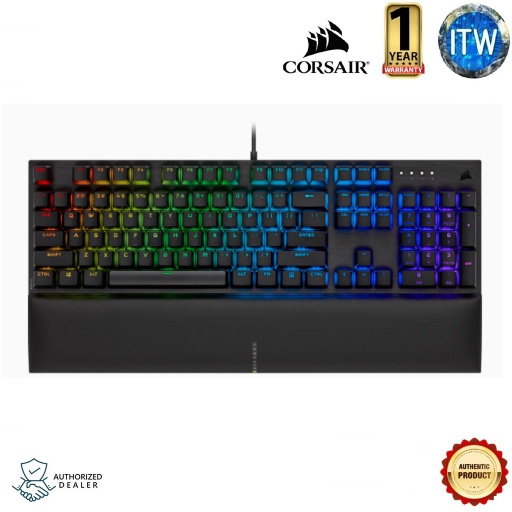 [Corsair K60 RGB PRO SE (CH-910D119-NA)] CORSAIR K60 RGB PRO SE Mechanical Gaming Keyboard CHERRY VIOLA — Black (CH-910D119-NA) (Black)