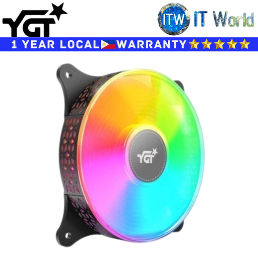 [Rainbow FAN #1290 Black] YGT PC Fan Rainbow Fan #1290 Single Fan Hydraulic Brushless (Black)