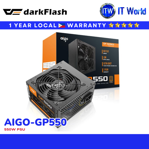 [darkFlash aigo GP550] darkFlash Aigo GP550 80+ Bronze 550W ATX Power Supply | itw