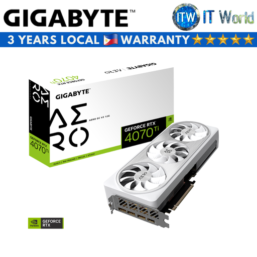 [GV-N407TAERO-OCV2-12GD] Gigabyte Geforce RTX 4070 Ti Aero OC V2 12GB GDDR6X Graphic Card (GV-N407TAERO-OCV2-12GD)