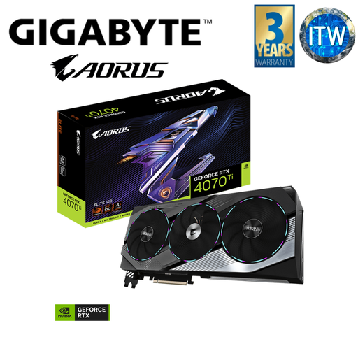[GV-N407TAORUS E-12GD] Gigabyte Aorus GeForce RTX 4070 Ti Elite 12GB GDDR6X Graphic Card
