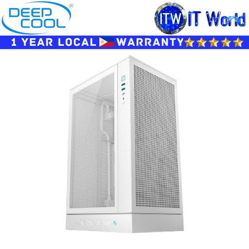 [R-CH270-WHNDM0-G-1] Deepcool Computer PC Case CH270 Digital Mini-Tower up to M-ATX Tempered Glass White (R-CH270-WHNDM0-G-1)