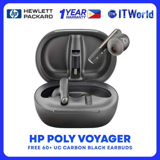 [7Y8H2AA] HP Poly Voyager Free 60+ UC Earbuds - ANC - BT5.3 - Carbon Black - 7Y8H2AA itw