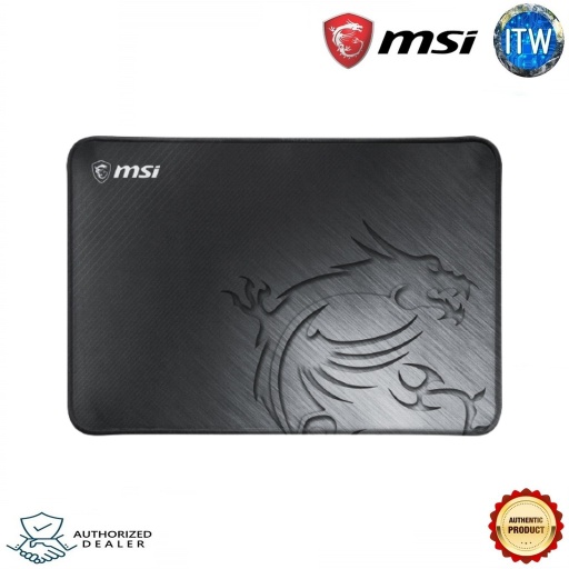 [MSI Agility GD21] MSI Agility GD21 Gaming Mousepad with Silk Gaming Fabric Surface and Anti-slip Rubber Base (Black)