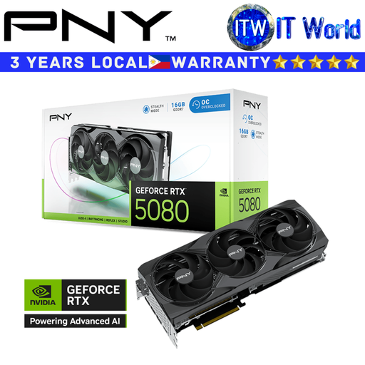 [VCG508016TFXPB1-O] PNY RTX 5080 OC 16GB GDDR7 Geforce Graphic Card (VCG508016TFXPB1-O)