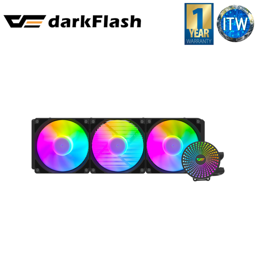 [DC360-Black] Darkflash Radiant DC360 Liquid CPU Cooler (Black and White) (Black)