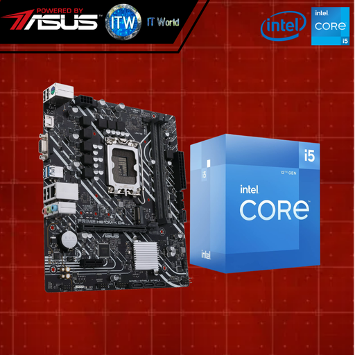 [12400F/H610M-K] Intel® Core™ i5-12400F Processor with Asus Prime H610M-K DDR4 mATX Motherboard Bundle