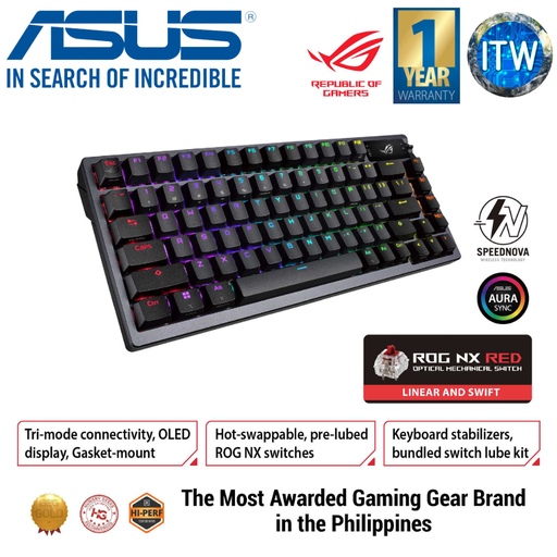 [M701 ROG AZOTH NX RED] ITW | ASUS ROG Azoth M701 NX Blue/NX Red Gaming Keyboard (NX Red)