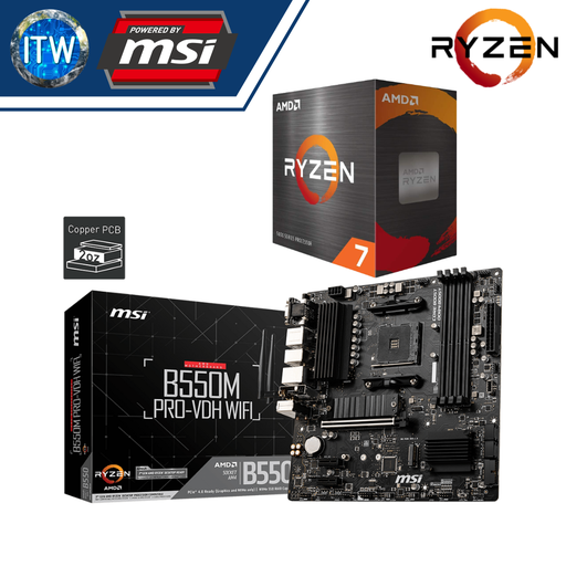 [AMD Ryzen 7 5800X / MSI MAG B550M Pro VDH Wifi] ITW | AMD Ryzen 7 5800X Desktop Processor with MSI MAG B550M Pro-VDH WiFi Motherboard Bundle