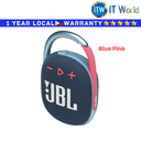 JBL Harman Bluetooth Speaker Clip4 Portable  (Blue/Blue Pink/Teal/Orange/BLK Orange/Red/Pink)(Blue Pink)