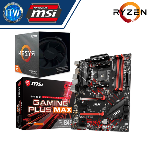[AMD RYZEN 5 3600 / MSI B450 Gaming Plus Max] AMD Ryzen 5 3600 Desktop Processor with MSI B450 Gaming Plus Max Motherboard Bundle