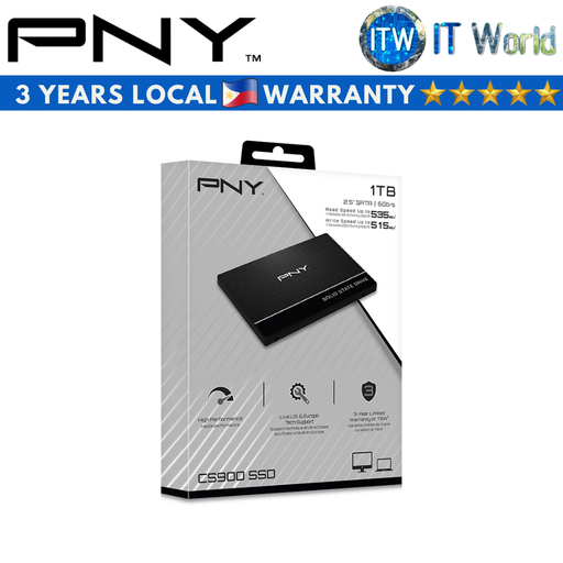 [SSD7CS900-1TB-RB] Itw | PNY 1TB SSD 2.5&quot; SATA III CS900 (SSD7CS900-1TB-RB) (1TB)