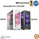 darkFlash Pollux Mid Tower ATX Gaming PC Case with 2 x 14CM Rainbow Fan