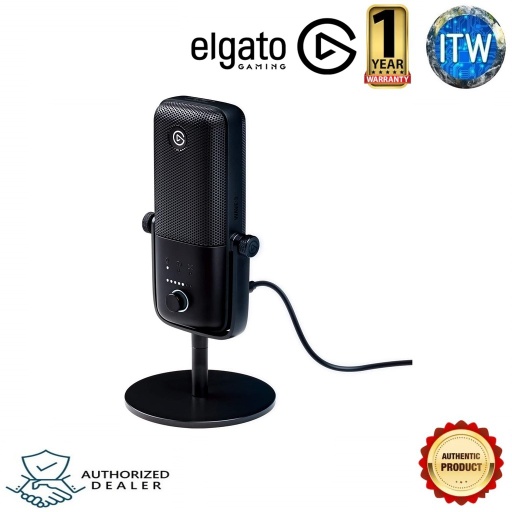 [EL-10MAB9901] ELGATO WAVE 3 USB Condenser Premium Microphone and Digital Mixing Solution for Streaming (Black)
