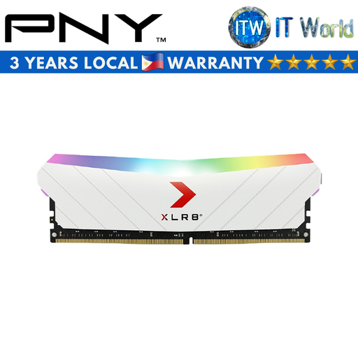 [MD16GK2D4320016XRGBW] PNY DDR4 RAM 16GB (2x8GB) 3200Mhz XLR8 Gaming EPIC-X RGB Desktop Memory (White) (White)