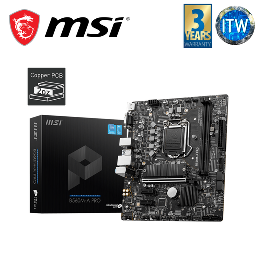 [B560M-A PRO] MSI B560M-A Pro micro-ATX LGA1200 DDR4 Motherboard (911-7D20-002)