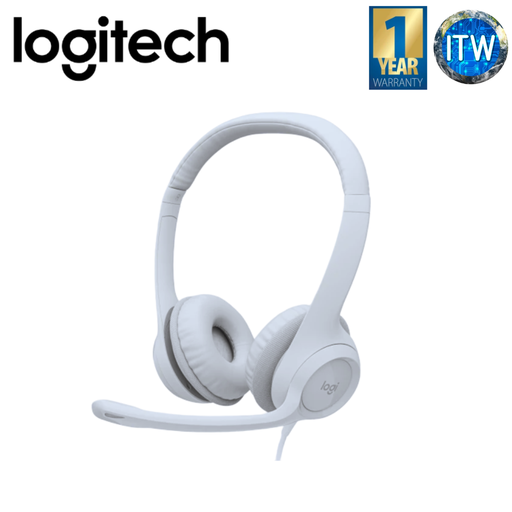 [H390 White] Logitech H390 White USB Computer Headset