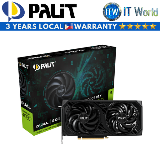 [NE6406T019P1-1060D] Palit GeForce RTX 4060 Ti Dual 8GB GDDR6 Graphic Card (NE6406T019P1-1060D)