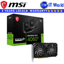 MSI GeForce RTX 4060 Ti Ventus 2X Black 8GB GDDR6 OC Edition Graphic Card (912-V515-024)